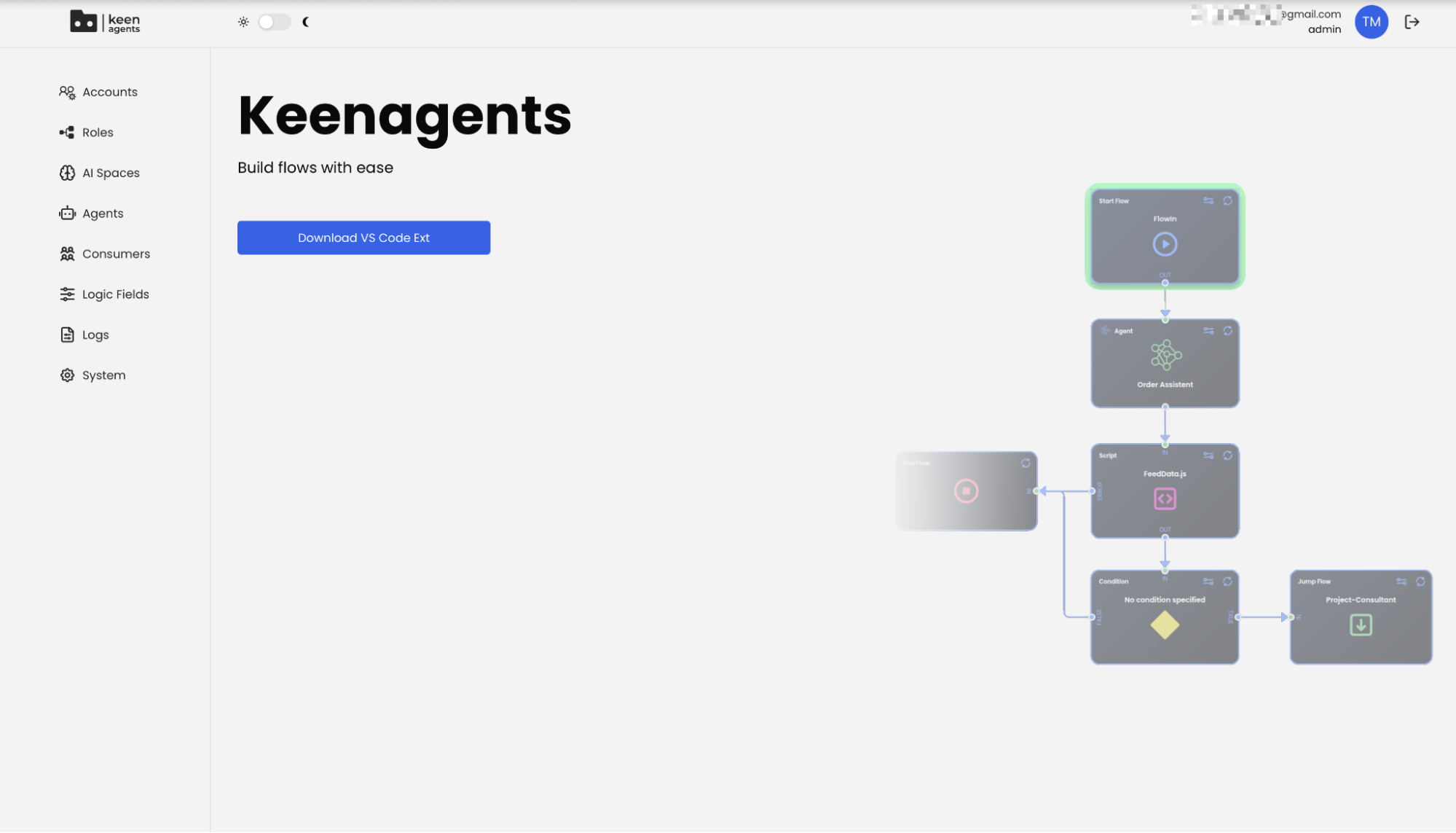 Keenagents - Build flows with ease"